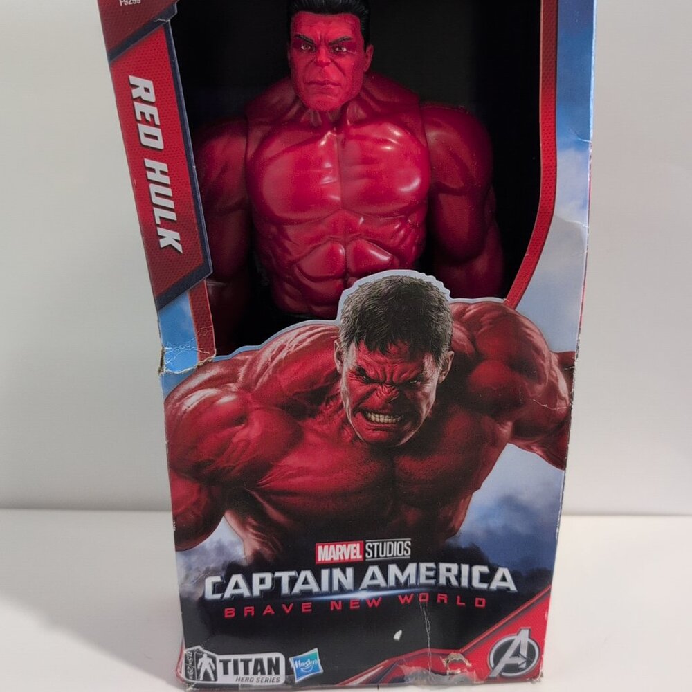 NIB Marvel Captain America Brave New World 12" RED HULK Titan Hero Damaged Box - Picture 2 of 6